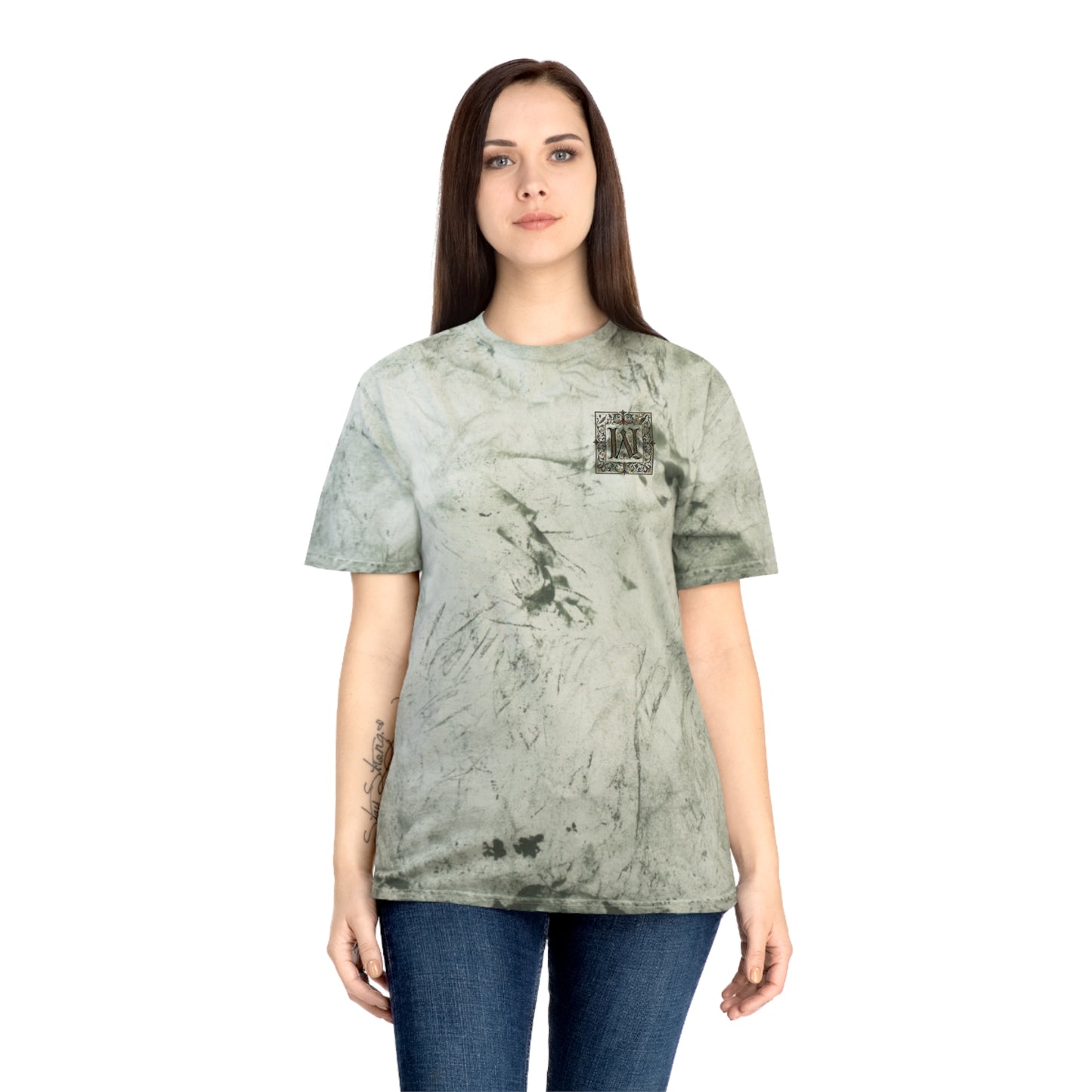Weaird Golden Tie-Dye T‑Shirt Eye Emblem