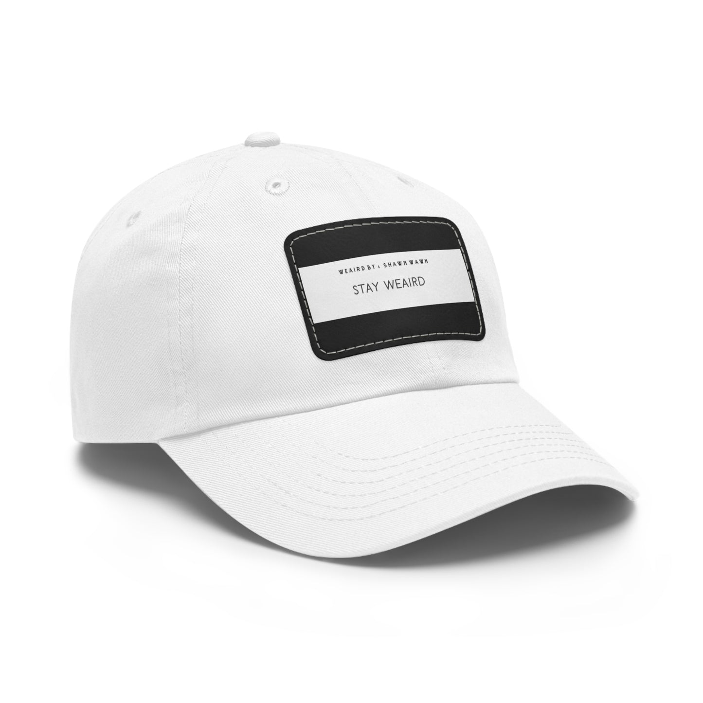 Weaird Dad Hat with Leather Patch (Rectangle)
