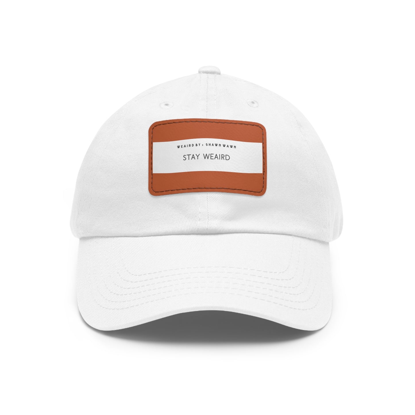 Weaird Dad Hat with Leather Patch (Rectangle)