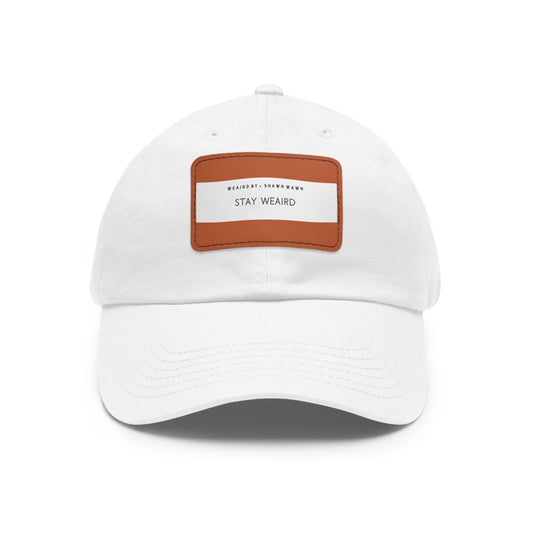 Weaird Dad Hat with Leather Patch (Rectangle)