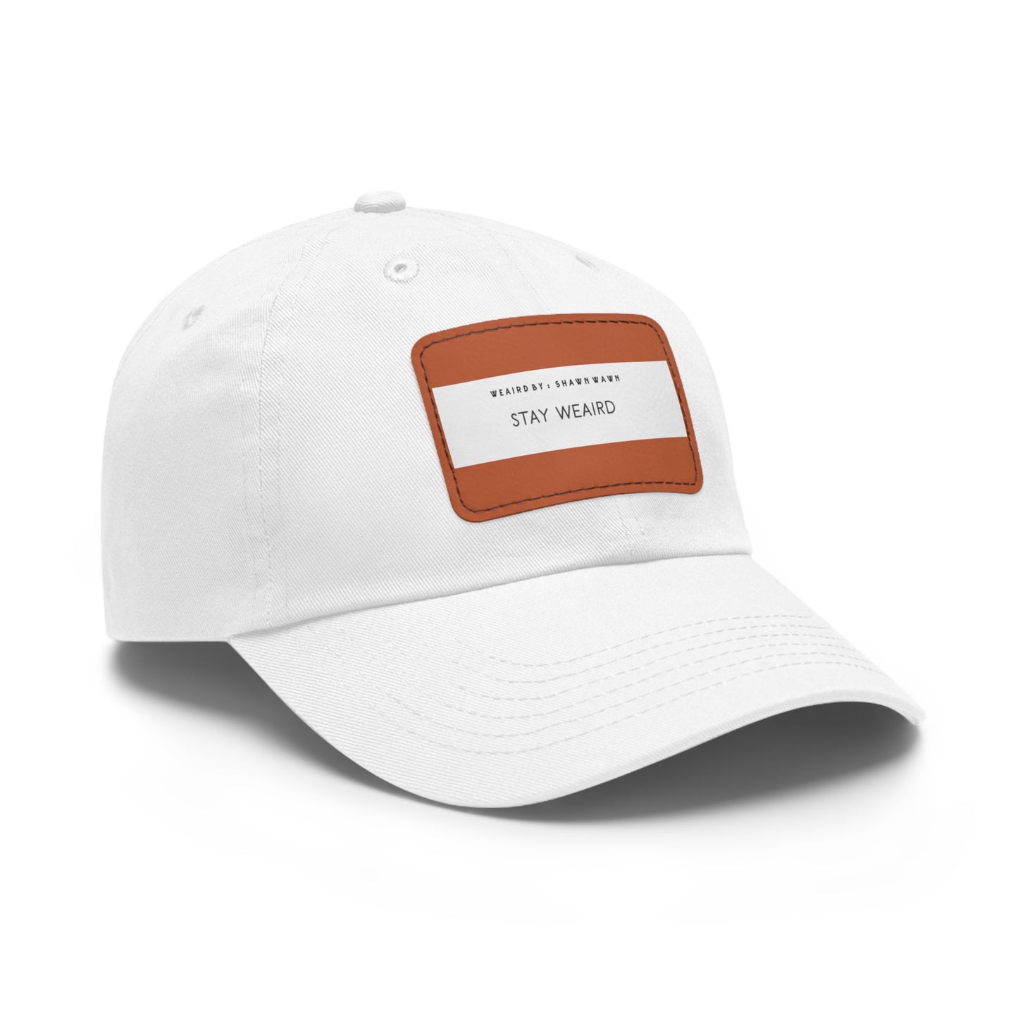 Weaird Dad Hat with Leather Patch (Rectangle)