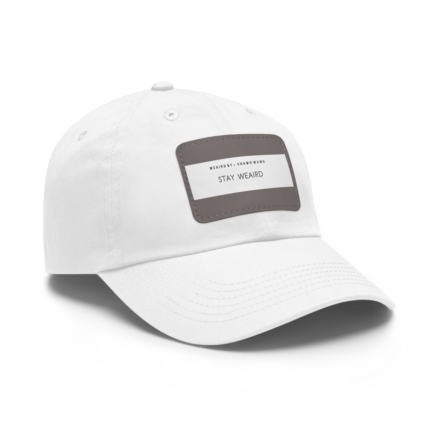 Weaird Dad Hat with Leather Patch (Rectangle)