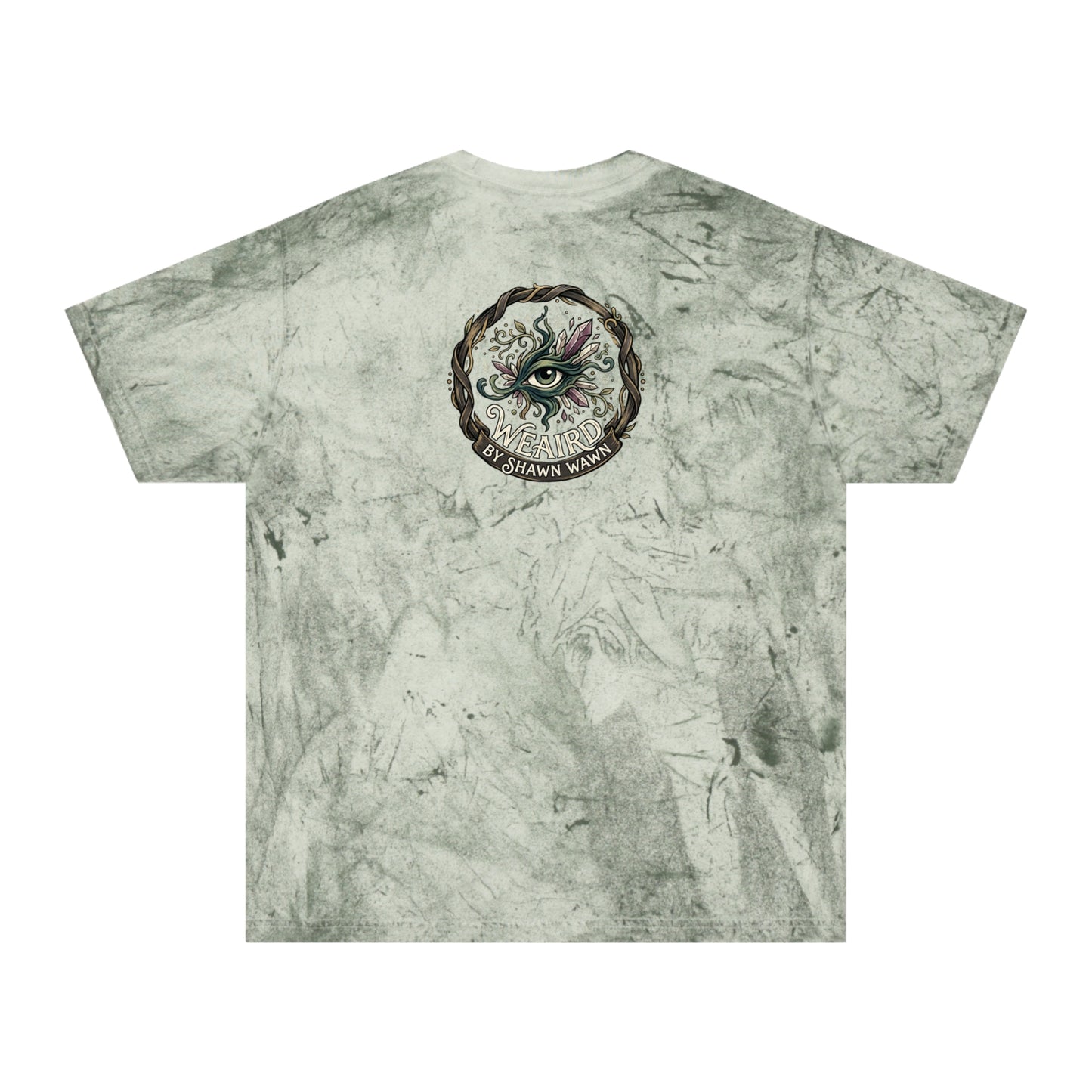 Weaird Golden Tie-Dye T‑Shirt Eye Emblem