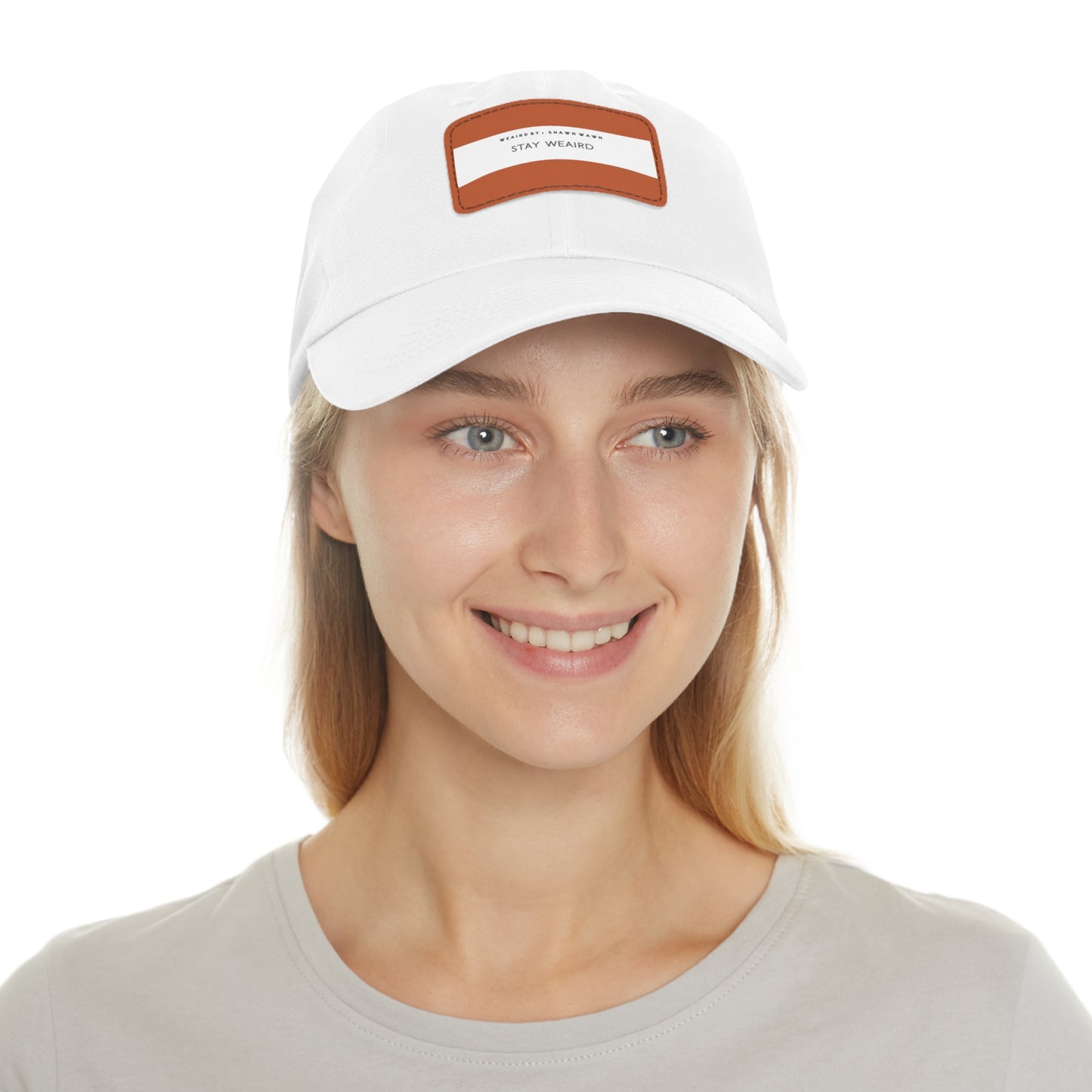 Weaird Dad Hat with Leather Patch (Rectangle)
