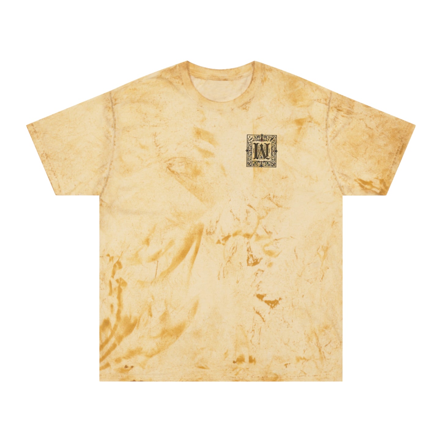Weaird Golden Tie-Dye T‑Shirt Eye Emblem