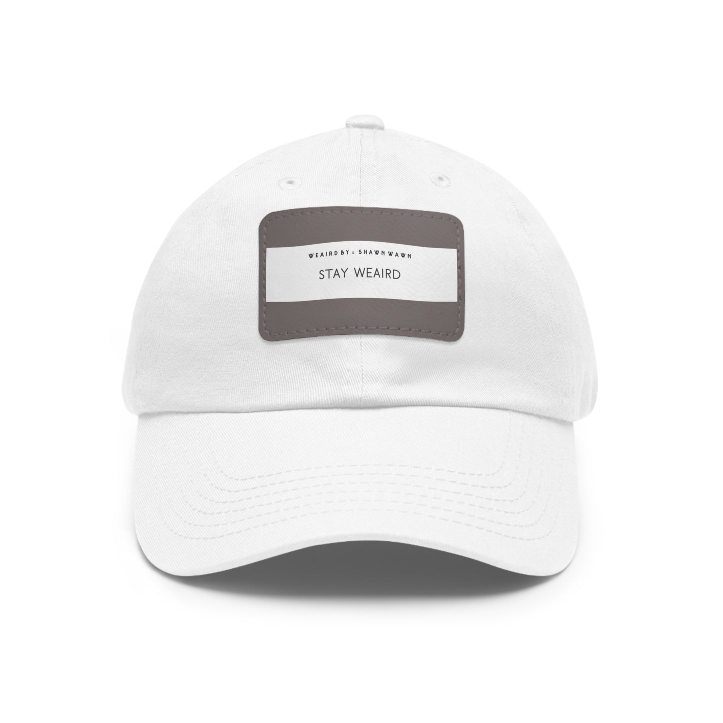 Weaird Dad Hat with Leather Patch (Rectangle)