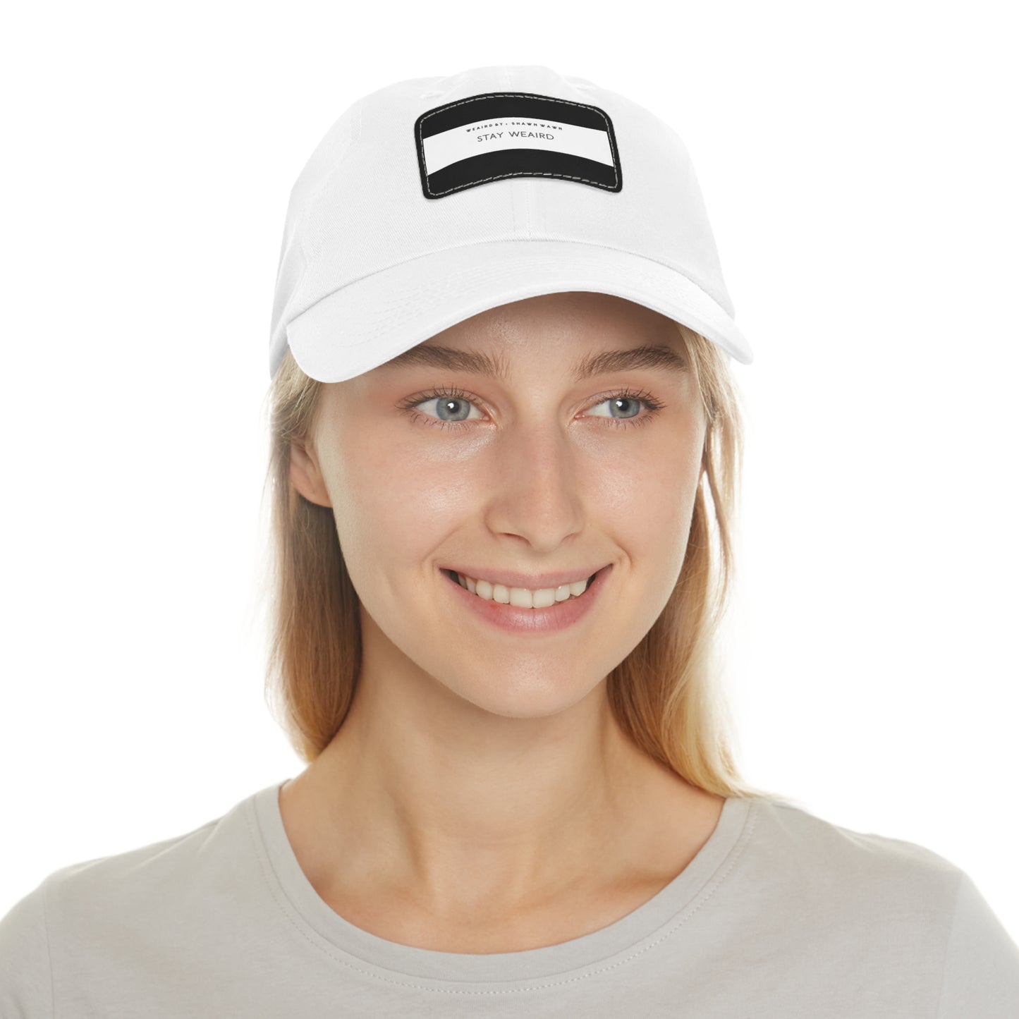 Weaird Dad Hat with Leather Patch (Rectangle)
