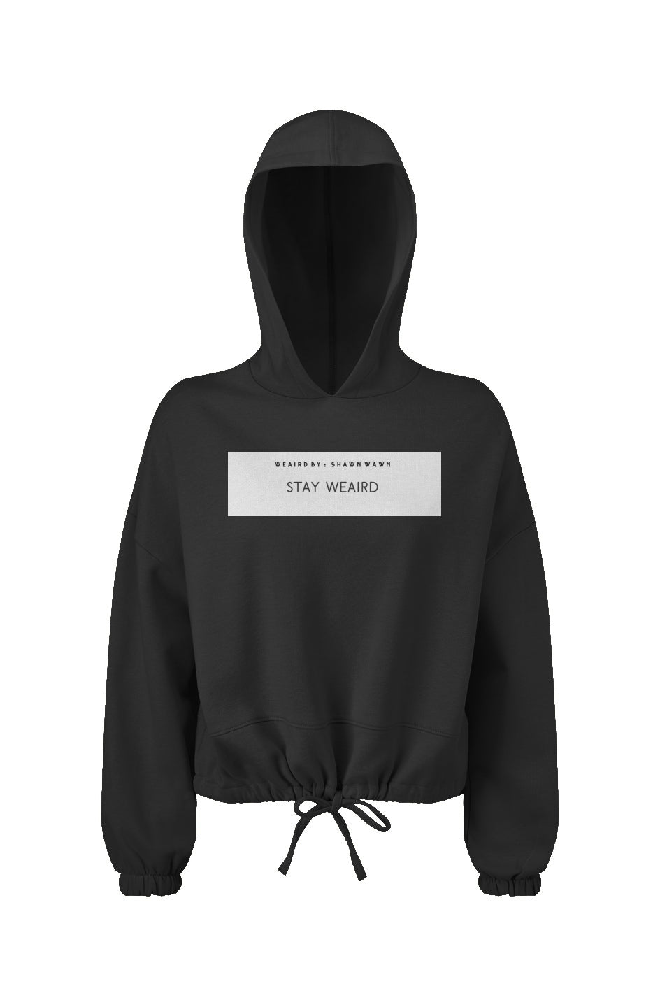 Ladies' Cropped Oversize Hooded Sweatshirt