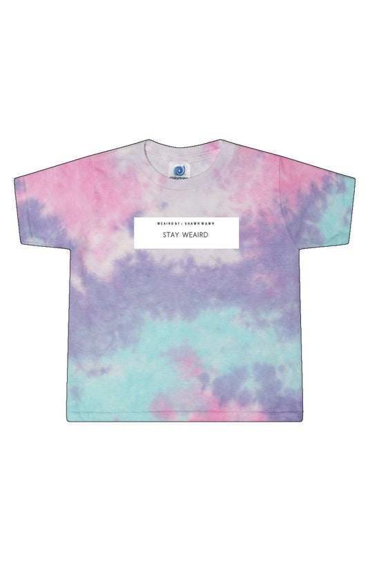 Weaird Tie-Dye Cotton Candy Ladies' Cropped T-Shirt