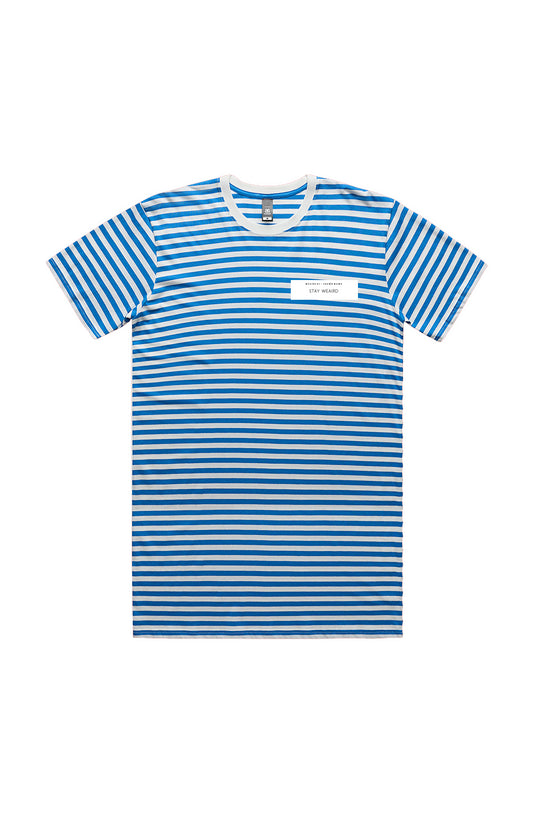 Weaird Mid Blue Stripe Tee