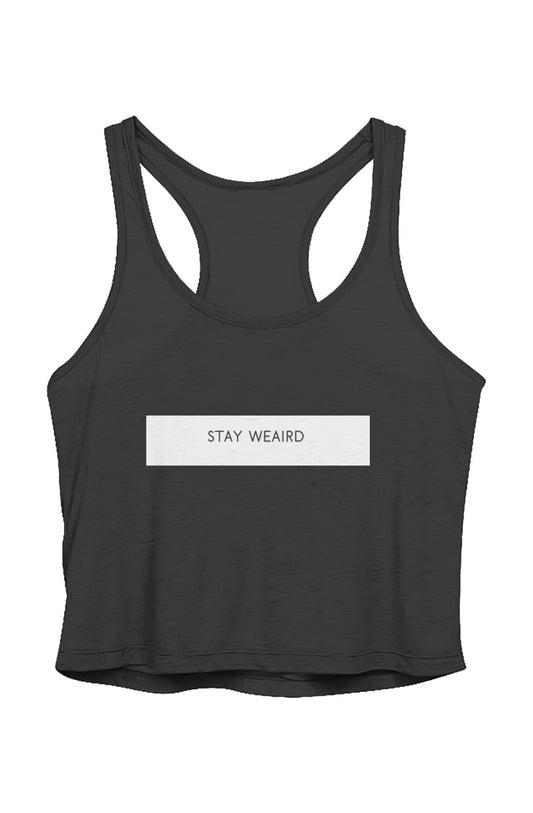 Weaird Ladies' Cropped Racer Tank