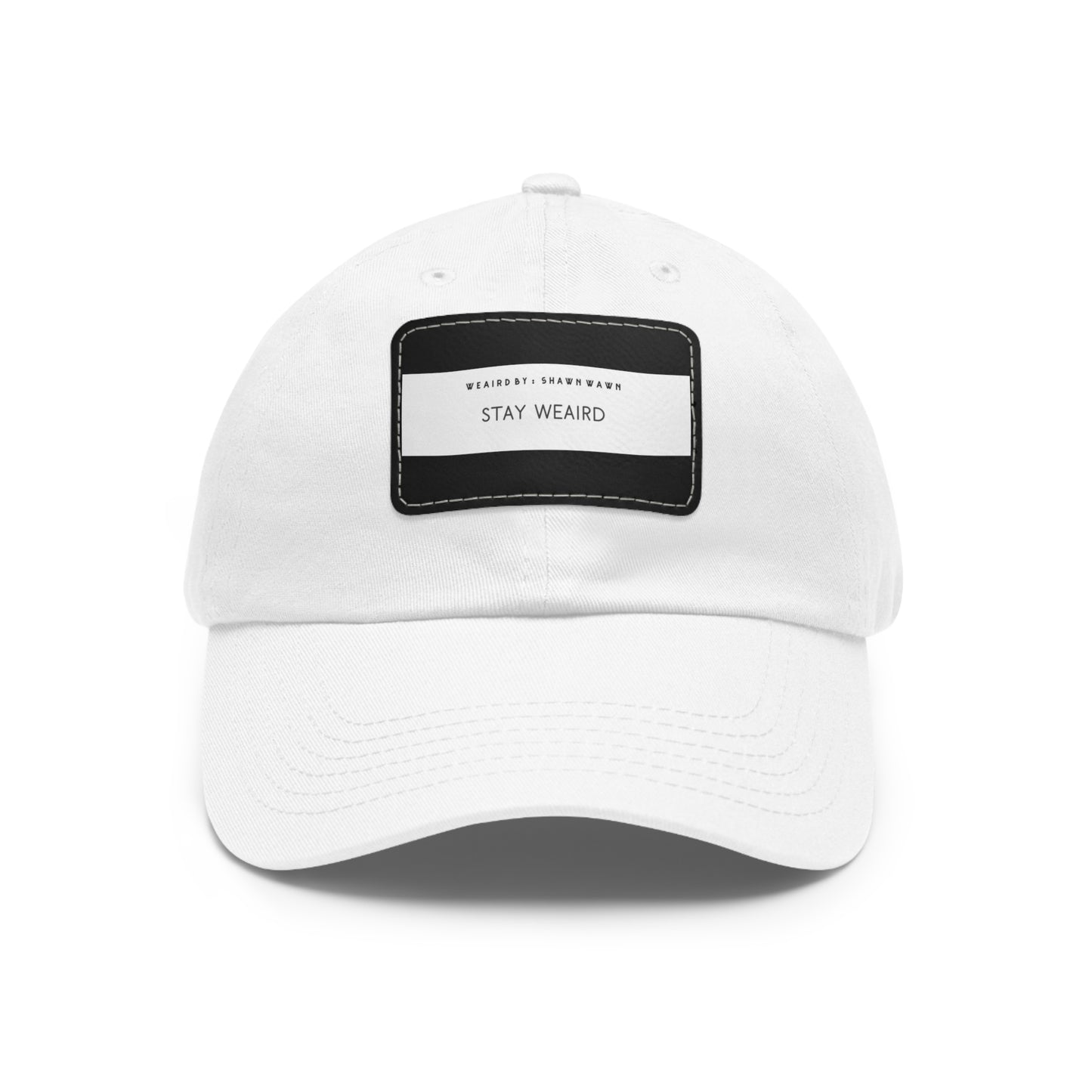 Weaird Dad Hat with Leather Patch (Rectangle)