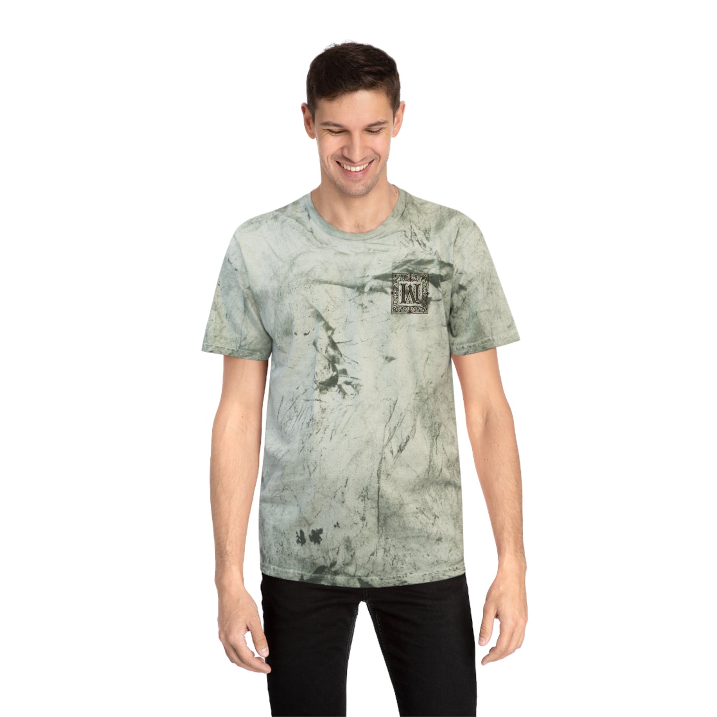 Weaird Golden Tie-Dye T‑Shirt Eye Emblem